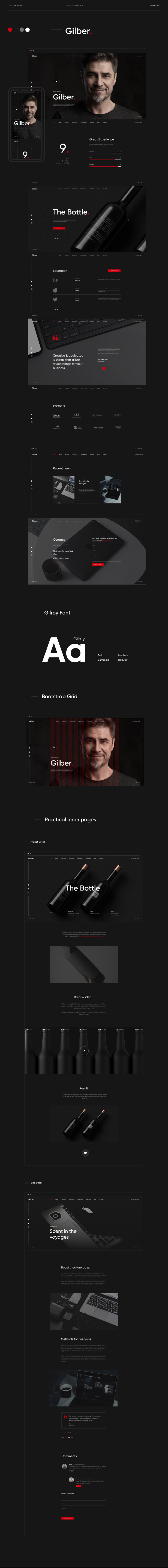 Gilber - Personal CV/Resume Figma Template