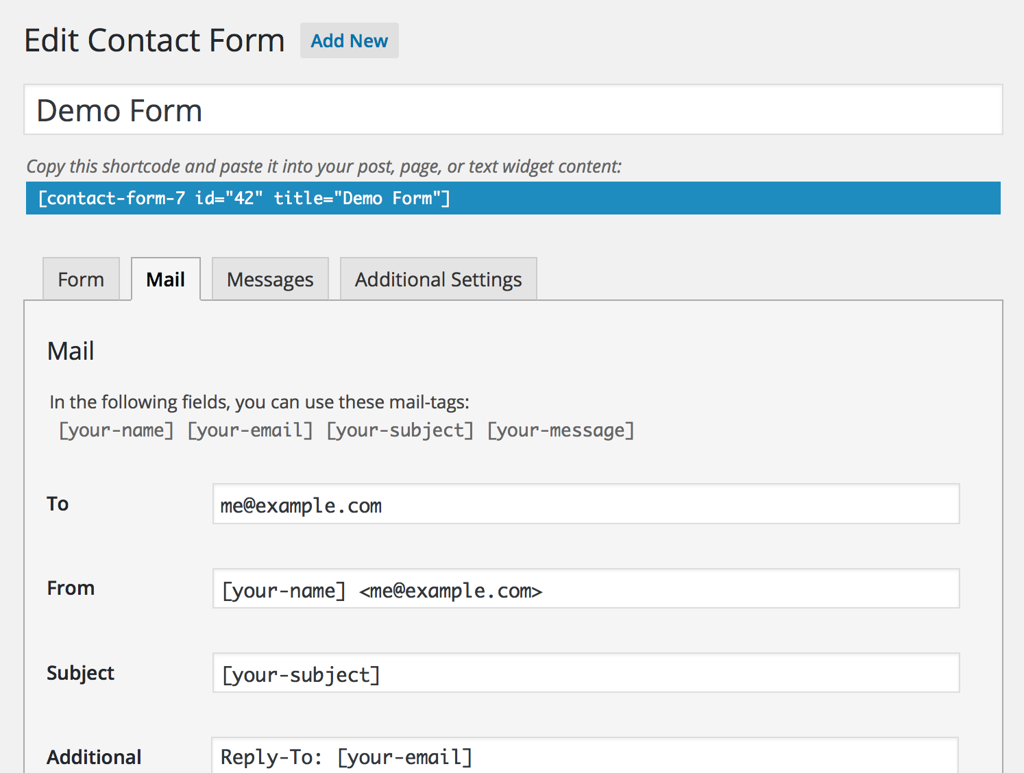 Screenshot image of the mail tab