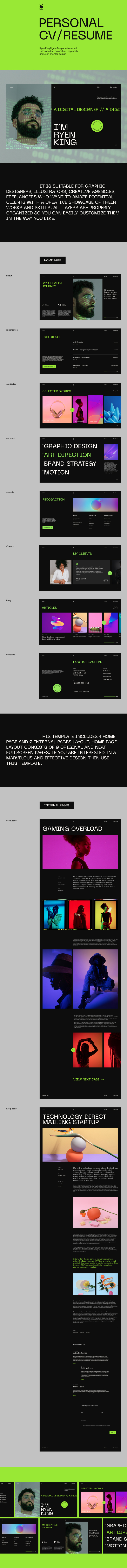 Ryen King - Personal CV/Resume WordPress Theme